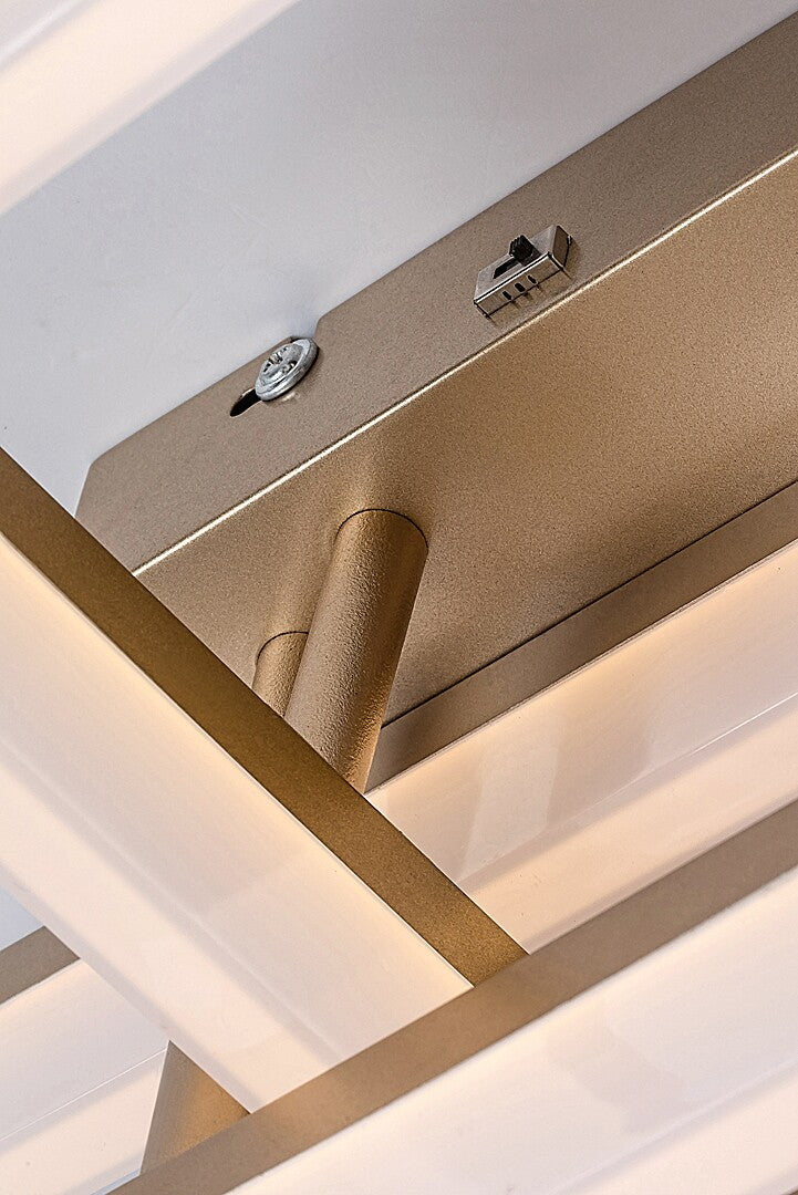 Plafoniera LED Amilia, auriu, 22W, 2380lm, 3000K/4000K/6500K, IP20, Rabalux, 71384