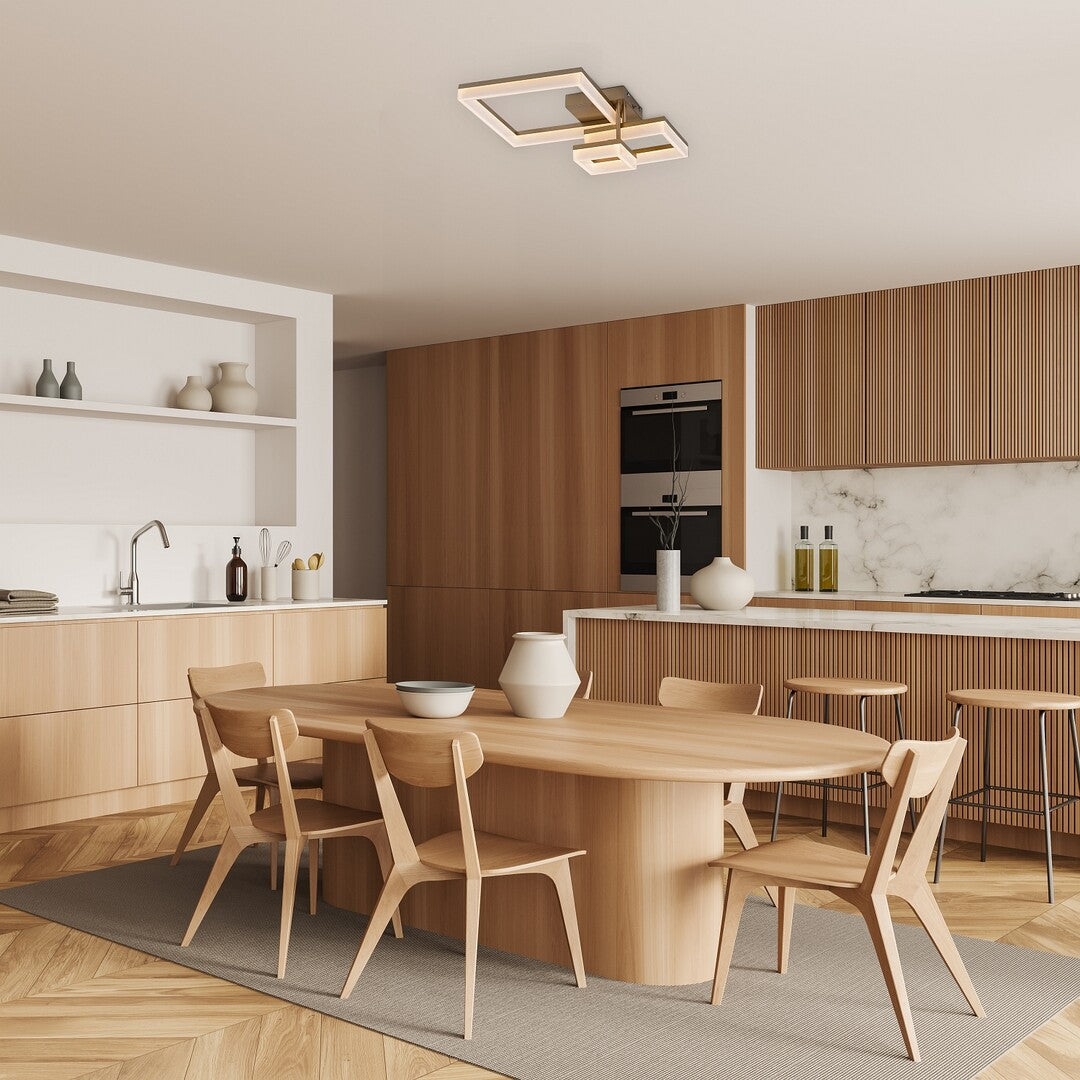 Plafoniera LED Amilia, auriu, 22W, 2380lm, 3000K/4000K/6500K, IP20, Rabalux, 71384