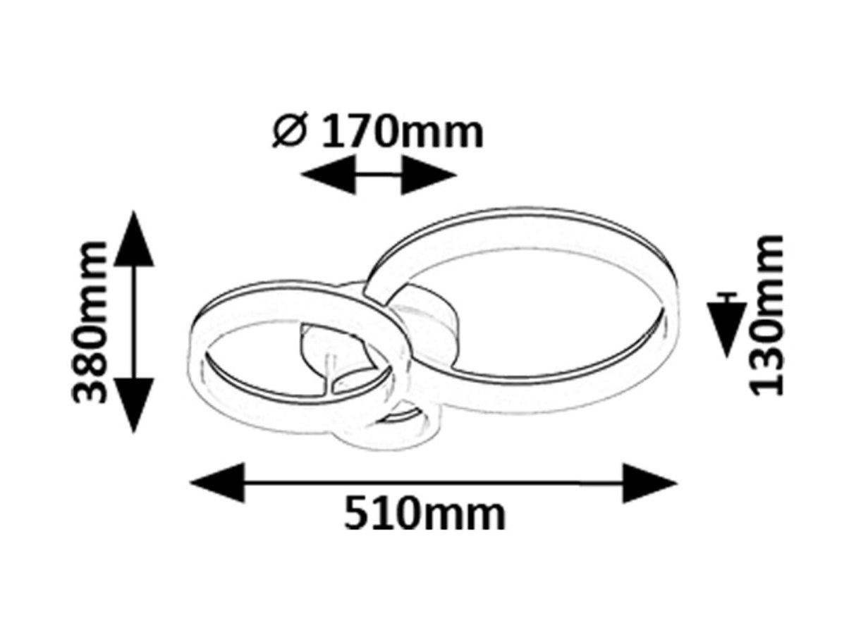 Plafoniera LED Amilia, negru, 24W, 2070lm, 3000K/4000K/6500K, IP20, Rabalux, 71385