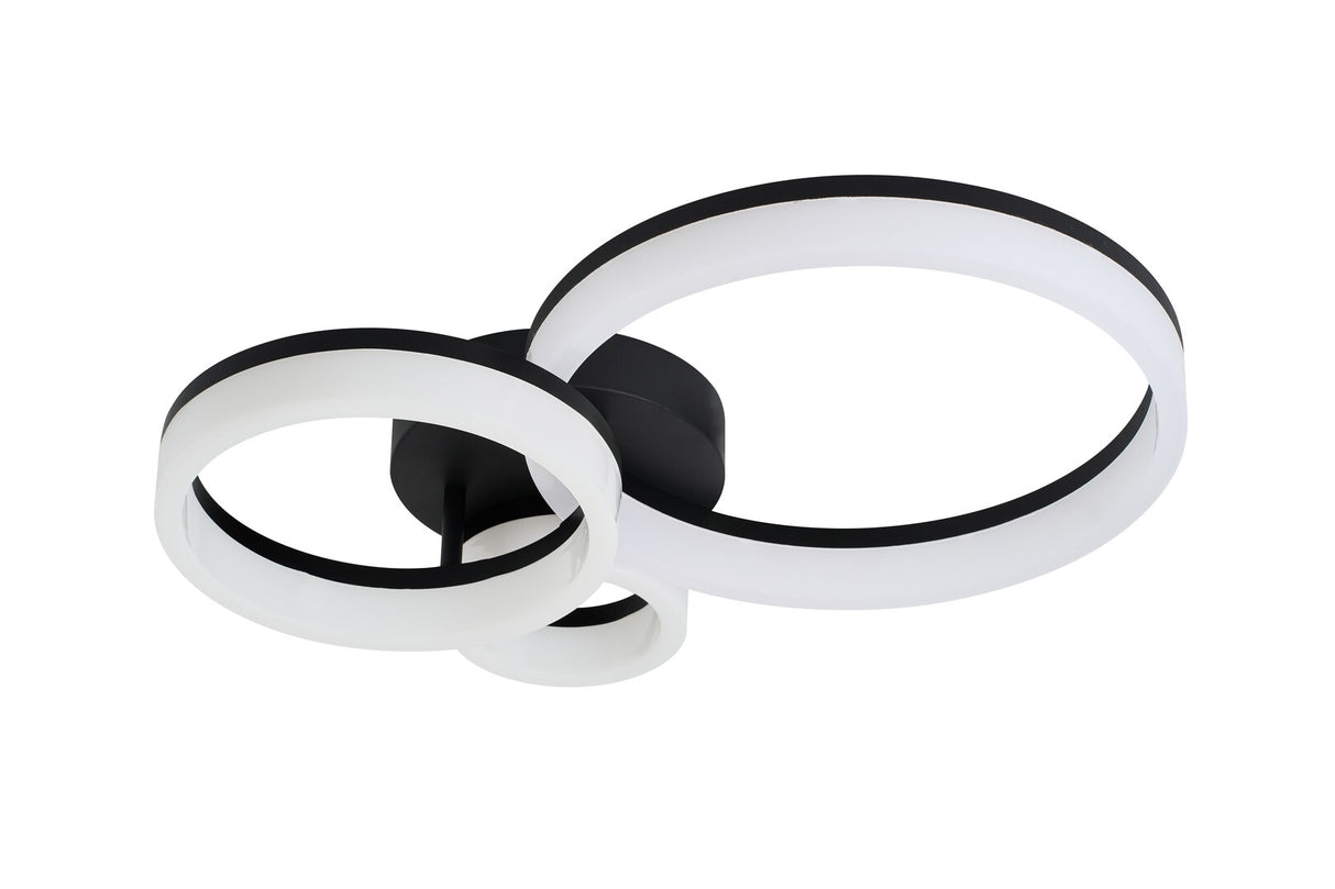 Plafoniera LED Amilia, negru, 24W, 2070lm, 3000K/4000K/6500K, IP20, Rabalux, 71385