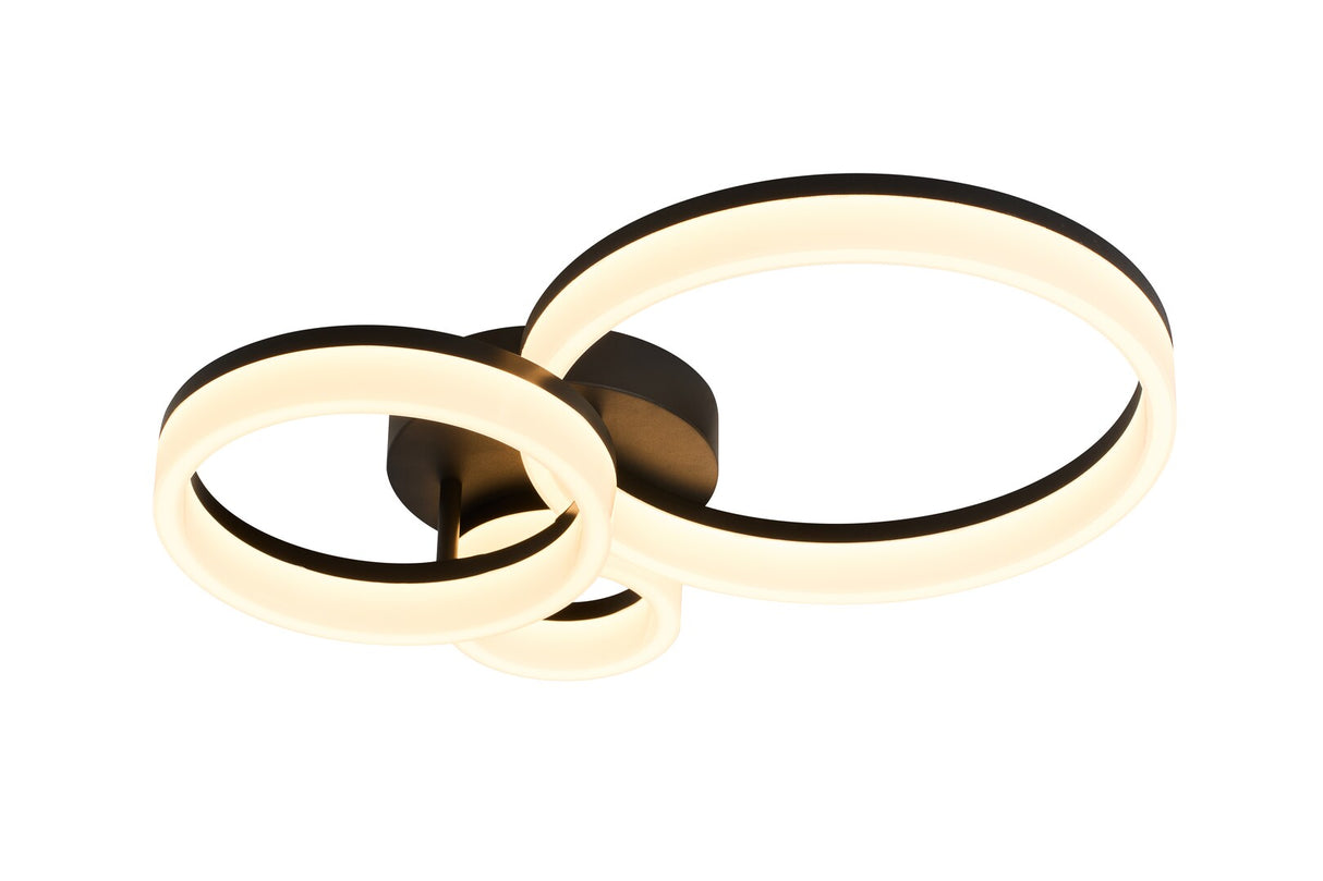 Plafoniera LED Amilia, negru, 24W, 2070lm, 3000K/4000K/6500K, IP20, Rabalux, 71385