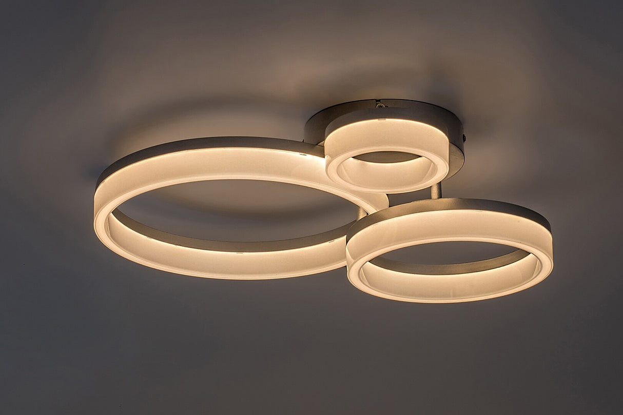 Plafoniera LED Amilia, crom, 24W, 2650lm, 3000K/4000K/6500K, IP20, Rabalux, 71387