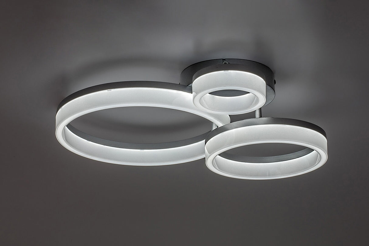 Plafoniera LED Amilia, crom, 24W, 2650lm, 3000K/4000K/6500K, IP20, Rabalux, 71387