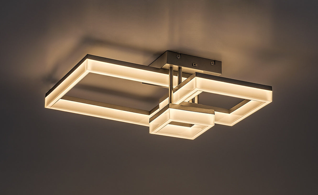 Plafoniera LED Amilia, crom, 22W, 2400lm, 3000K/4000K/6500K, IP20, Rabalux, 71388