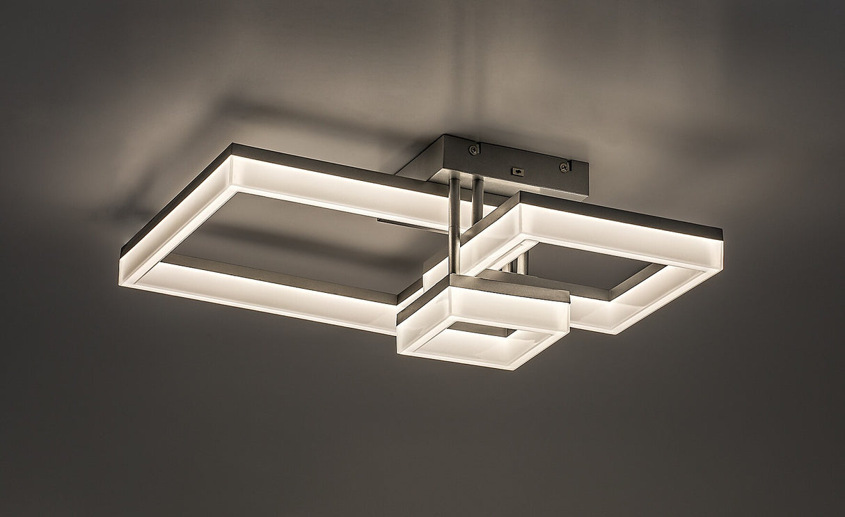 Plafoniera LED Amilia, crom, 22W, 2400lm, 3000K/4000K/6500K, IP20, Rabalux, 71388