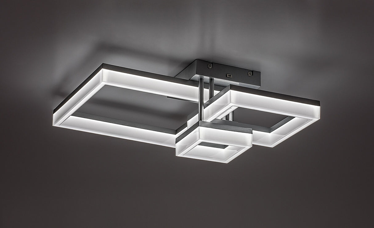 Plafoniera LED Amilia, crom, 22W, 2400lm, 3000K/4000K/6500K, IP20, Rabalux, 71388