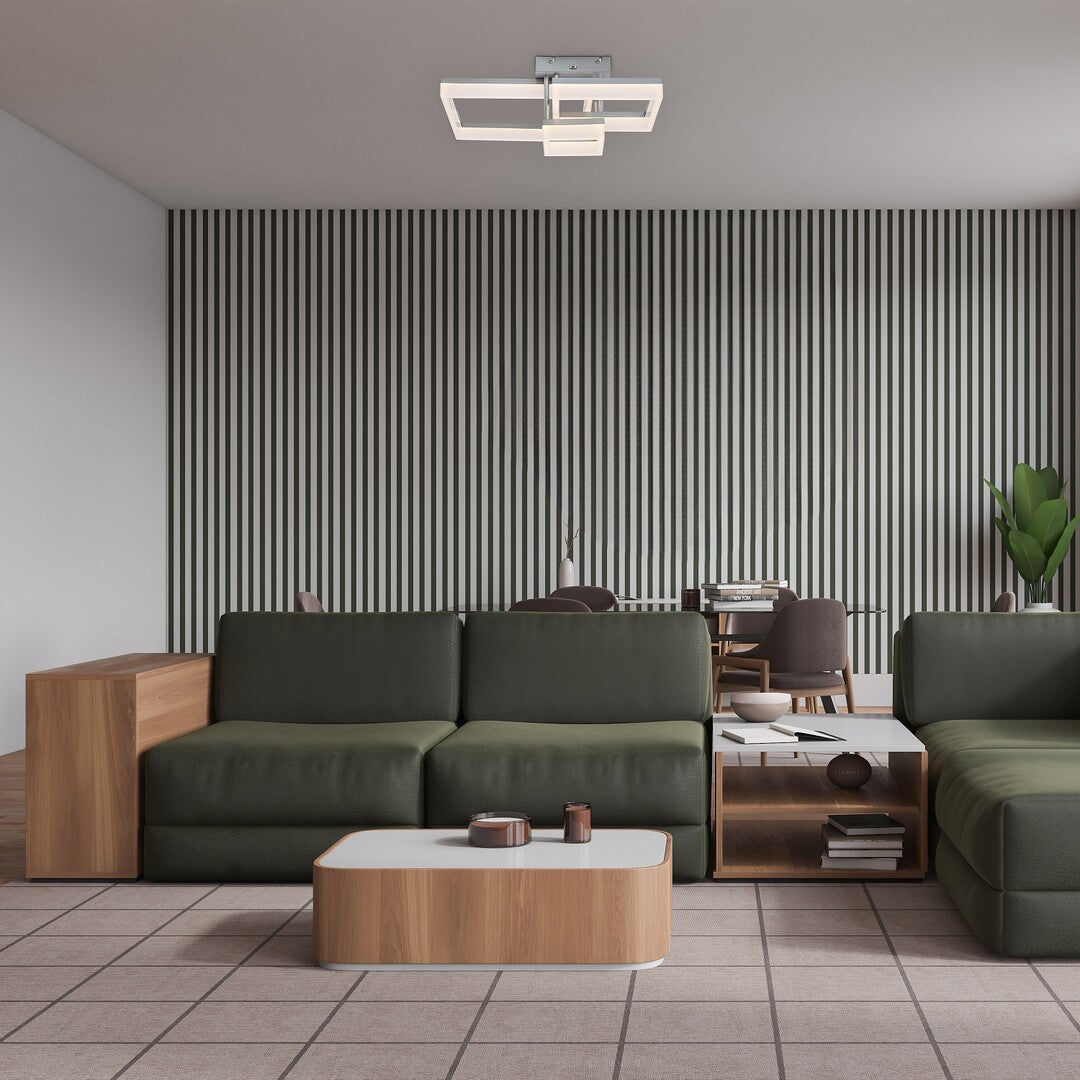 Plafoniera LED Amilia, crom, 22W, 2400lm, 3000K/4000K/6500K, IP20, Rabalux, 71388