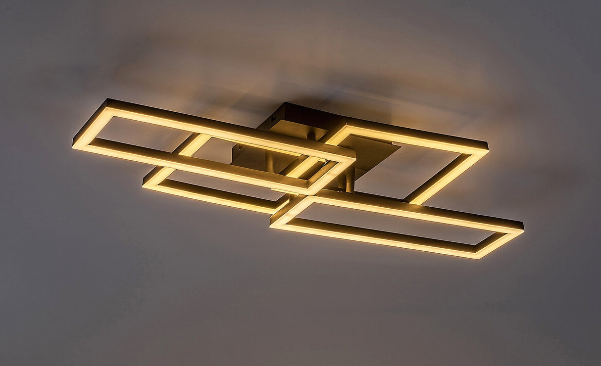 Plafoniera LED Drusus, negru, 40W, 3050lm, 3000-6500K, IP20, Rabalux, 71389