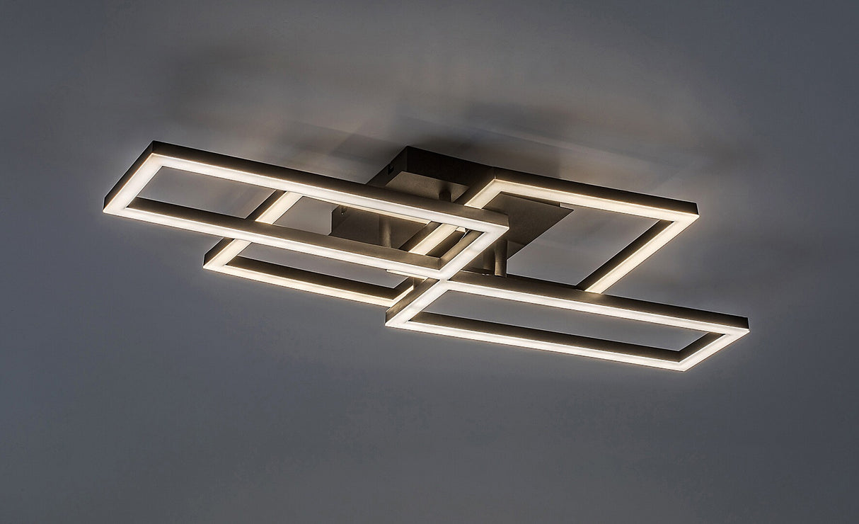 Plafoniera LED Drusus, negru, 40W, 3050lm, 3000-6500K, IP20, Rabalux, 71389