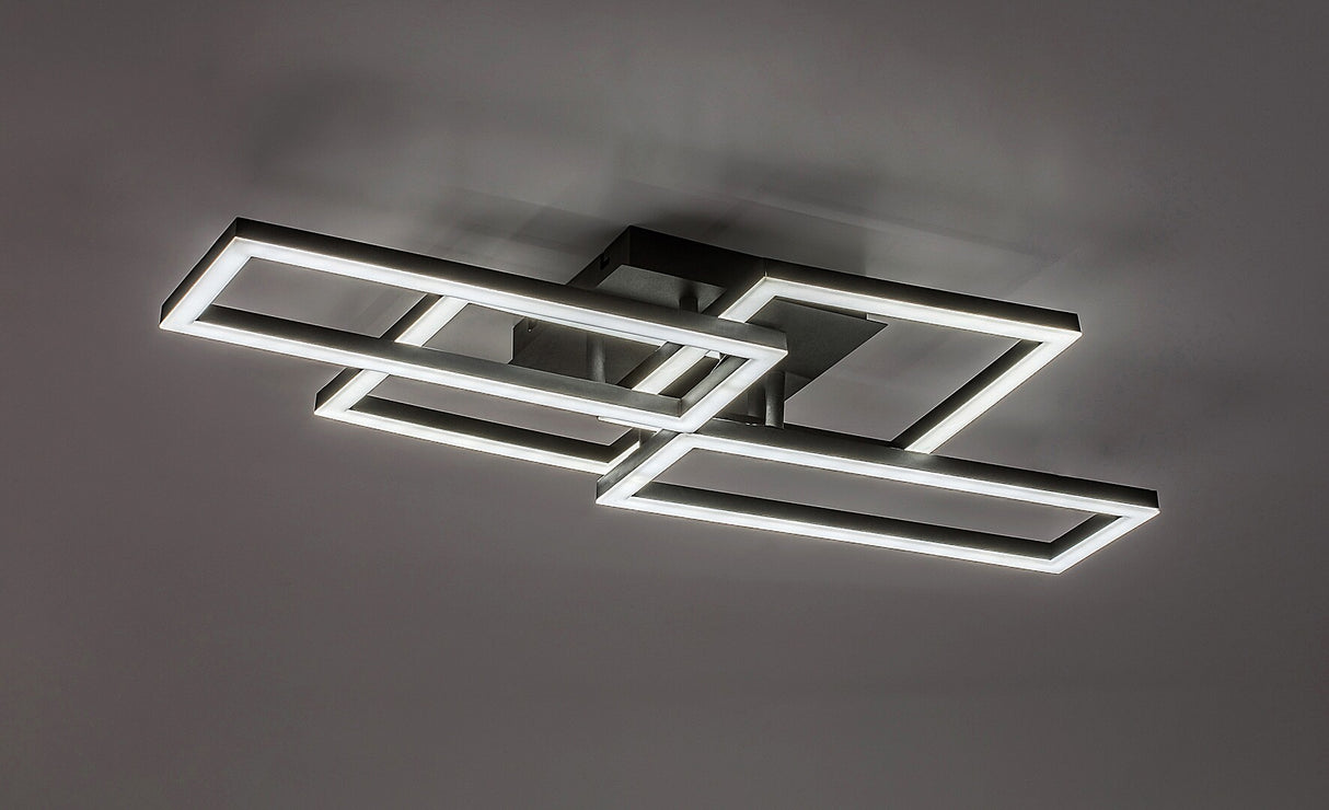 Plafoniera LED Drusus, negru, 40W, 3050lm, 3000-6500K, IP20, Rabalux, 71389