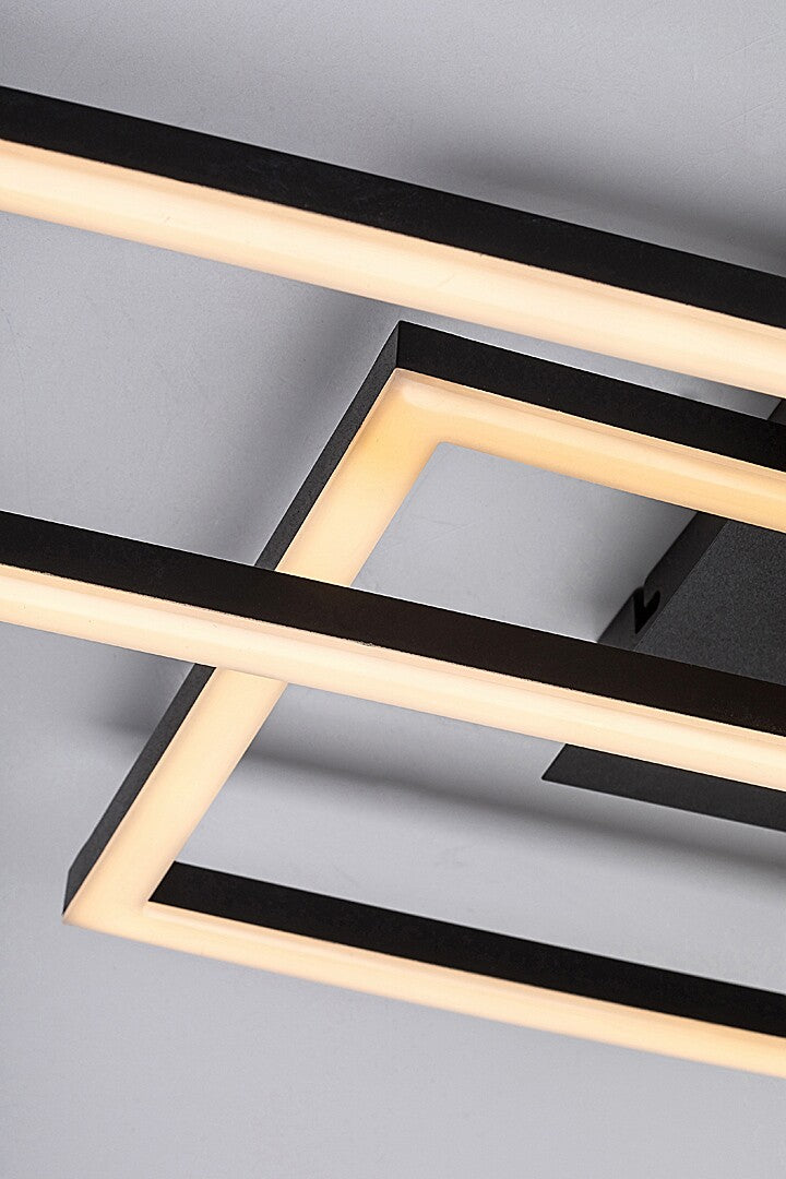 Plafoniera LED Drusus, negru, 40W, 3050lm, 3000-6500K, IP20, Rabalux, 71389