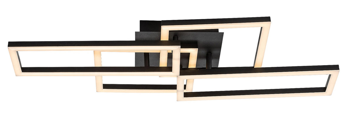 Plafoniera LED Drusus, negru, 40W, 3050lm, 3000-6500K, IP20, Rabalux, 71389