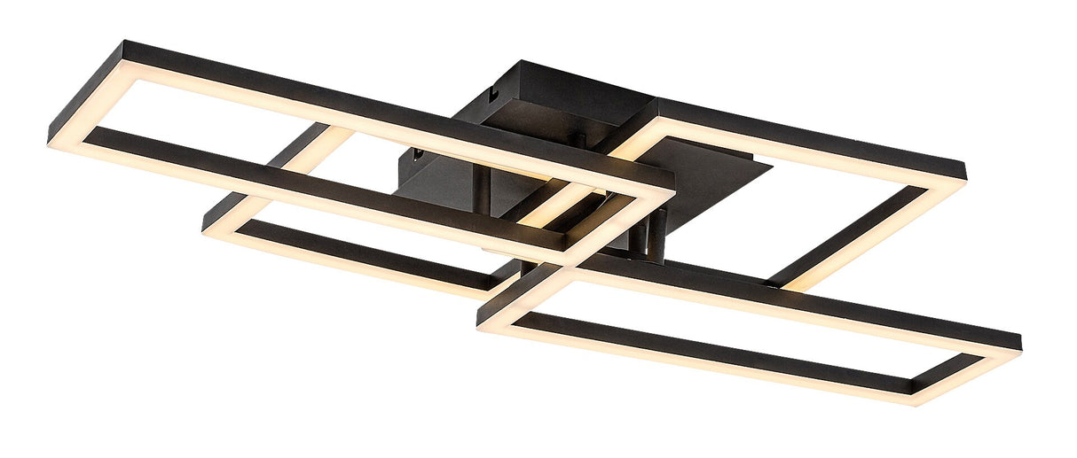 Plafoniera LED Drusus, negru, 40W, 3050lm, 3000-6500K, IP20, Rabalux, 71389