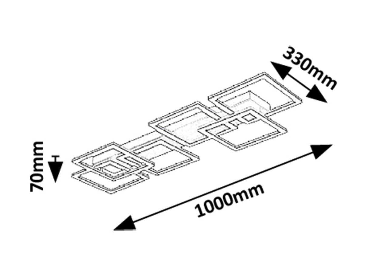 Plafoniera LED Fatma, negru, 40W, 3500lm, 3000-6500K, IP20, Rabalux, 71390