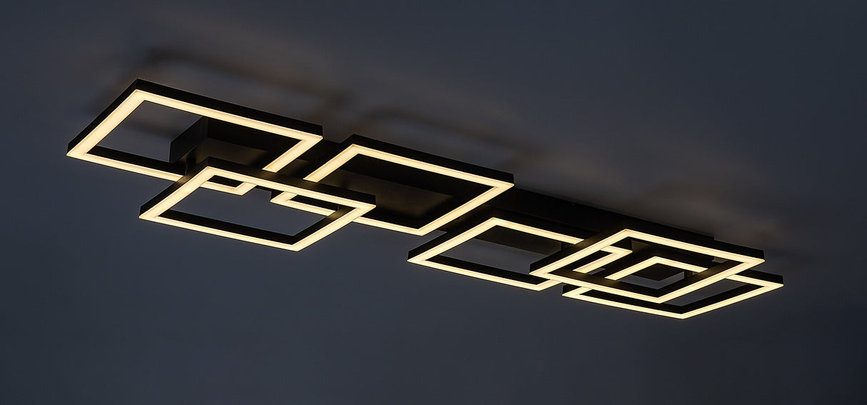 Plafoniera LED Fatma, negru, 40W, 3500lm, 3000-6500K, IP20, Rabalux, 71390