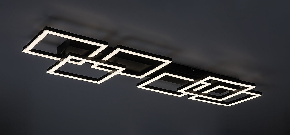 Plafoniera LED Fatma, negru, 40W, 3500lm, 3000-6500K, IP20, Rabalux, 71390