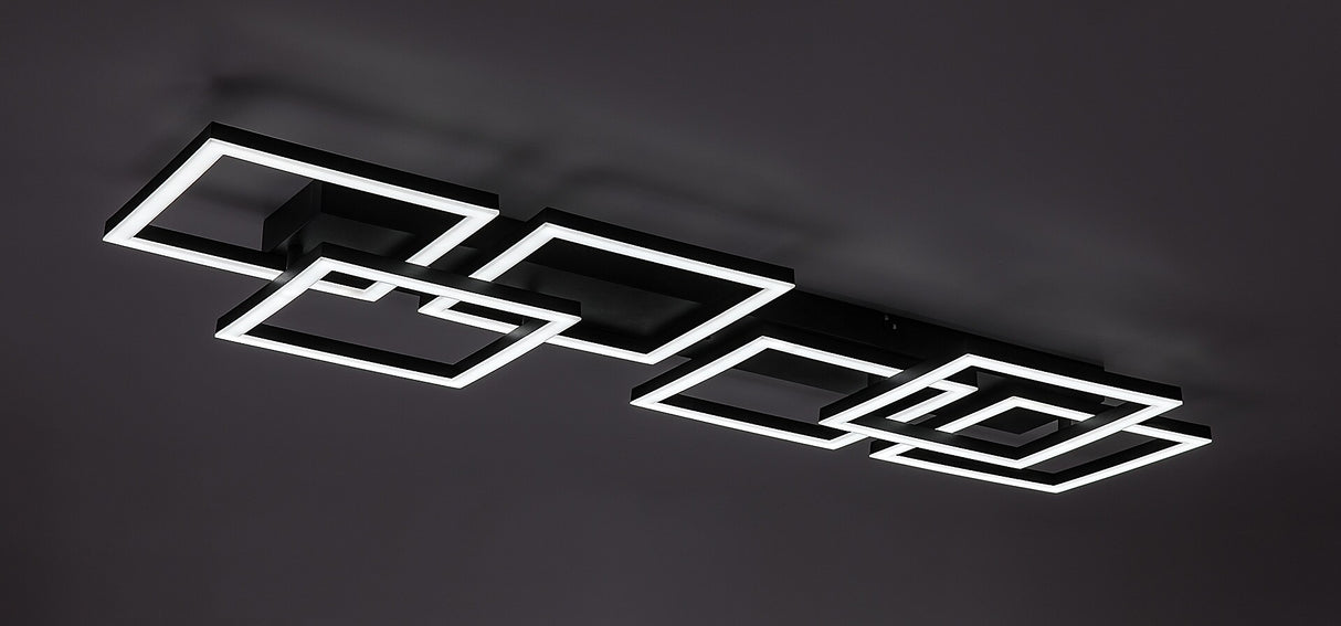 Plafoniera LED Fatma, negru, 40W, 3500lm, 3000-6500K, IP20, Rabalux, 71390