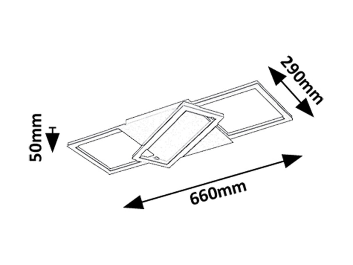 Plafoniera LED Kitlee, negru/ auriu, 40W, 3600lm, 3000-6500K, IP20, Rabalux, 71391