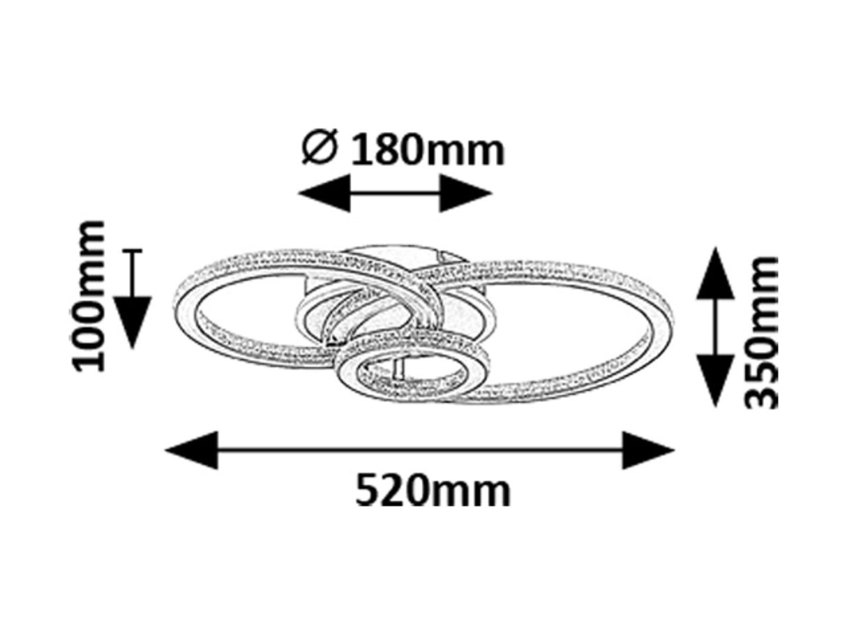 Plafoniera LED Maziar, negru, 40W, 3700lm, 3000-6500K, IP20, Rabalux, 71392