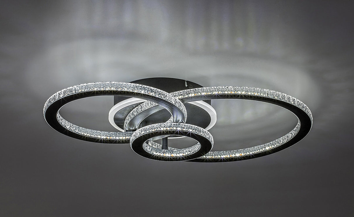 Plafoniera LED Maziar, negru, 40W, 3700lm, 3000-6500K, IP20, Rabalux, 71392