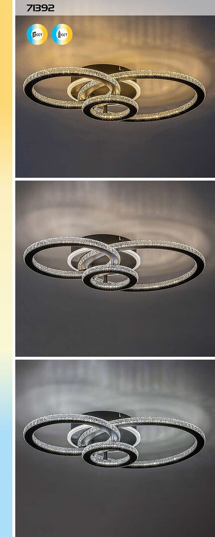 Plafoniera LED Maziar, negru, 40W, 3700lm, 3000-6500K, IP20, Rabalux, 71392