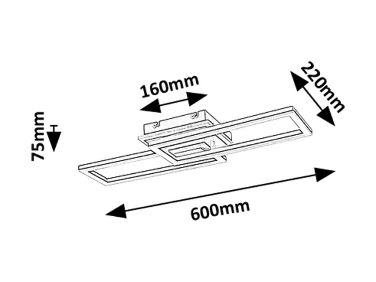 Plafoniera LED Ramin, negru, 30W, 2610lm, 3000-6500K, IP20, Rabalux, 71393
