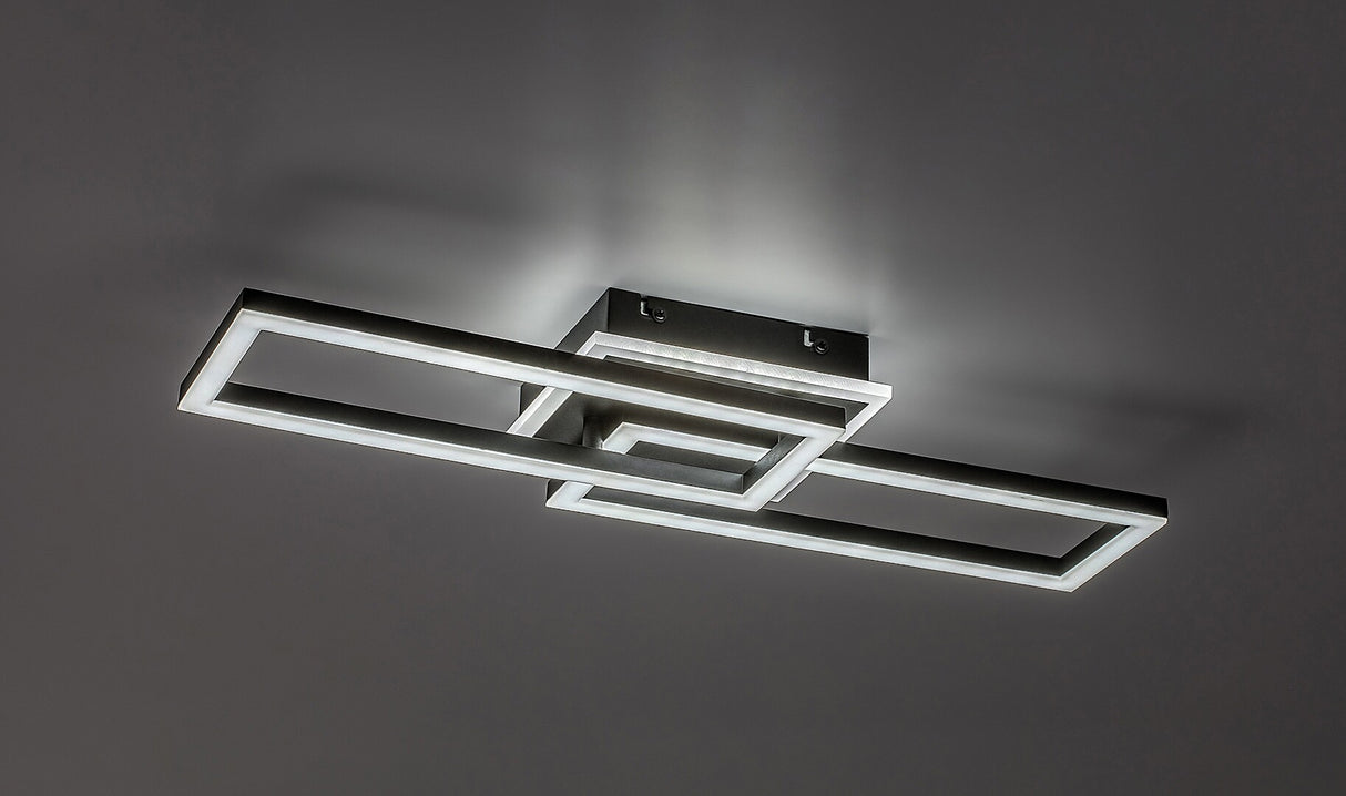 Plafoniera LED Ramin, negru, 30W, 2610lm, 3000-6500K, IP20, Rabalux, 71393