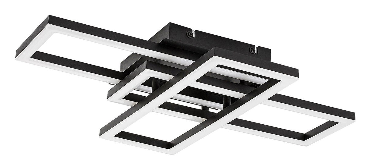 Plafoniera LED Mereni, negru, 40W, 2560lm, 3000-6500K, IP20, Rabalux, 71394