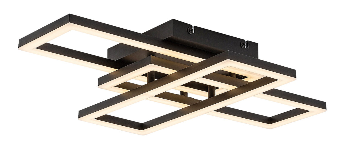 Plafoniera LED Mereni, negru, 40W, 2560lm, 3000-6500K, IP20, Rabalux, 71394