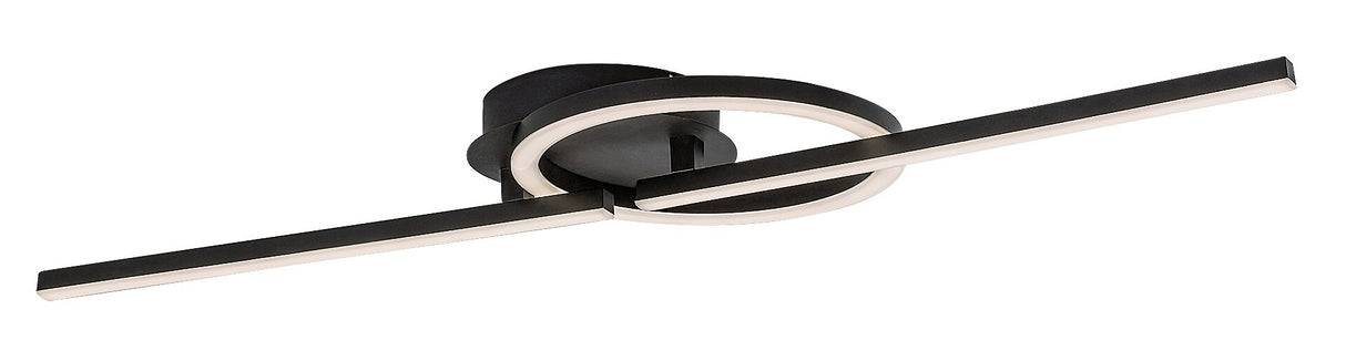 Plafoniera LED Twisterra, negru, 24W, 1800lm, 4000K, IP20, Rabalux, 71395