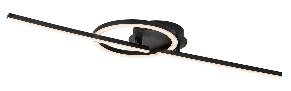 Plafoniera LED Twisterra, negru, 24W, 1800lm, 4000K, IP20, Rabalux, 71395