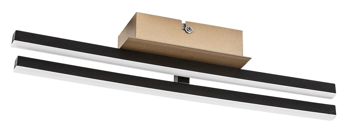 Plafoniera LED Demir, negru/ auriu, 16W, 1200lm, 4000K, IP20, Rabalux, 71396