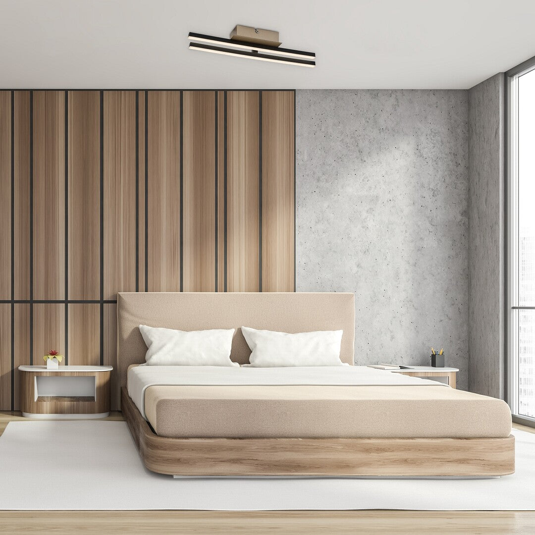 Plafoniera LED Demir, negru/ auriu, 16W, 1200lm, 4000K, IP20, Rabalux, 71396