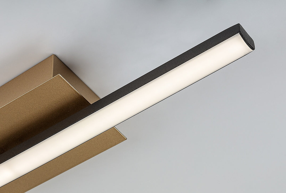 Plafoniera LED Demir, negru/ auriu, 8W, 840lm, 4000K, IP20, Rabalux, 71397