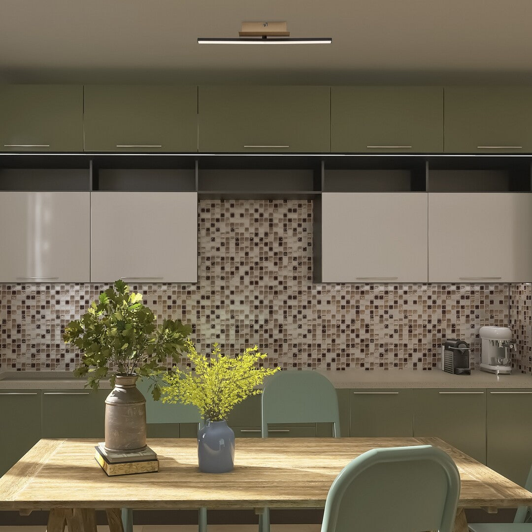 Plafoniera LED Demir, negru/ auriu, 8W, 840lm, 4000K, IP20, Rabalux, 71397