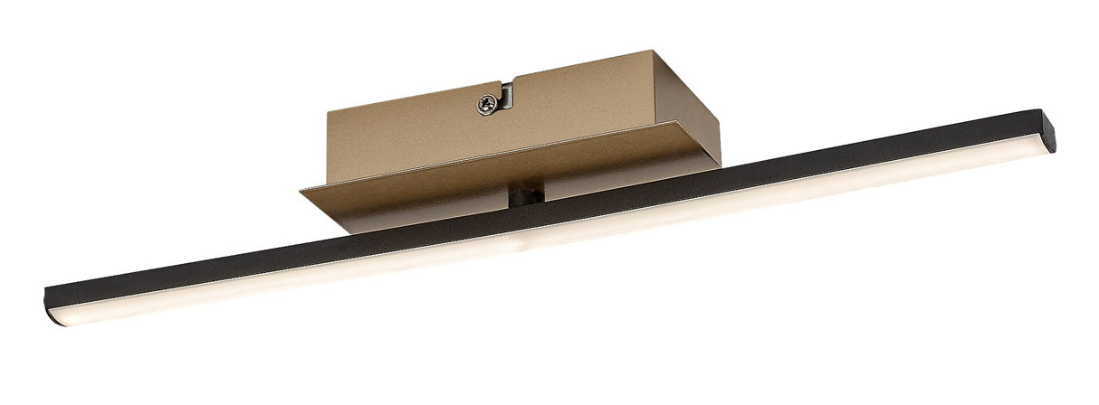Plafoniera LED Demir, negru/ auriu, 8W, 840lm, 4000K, IP20, Rabalux, 71397