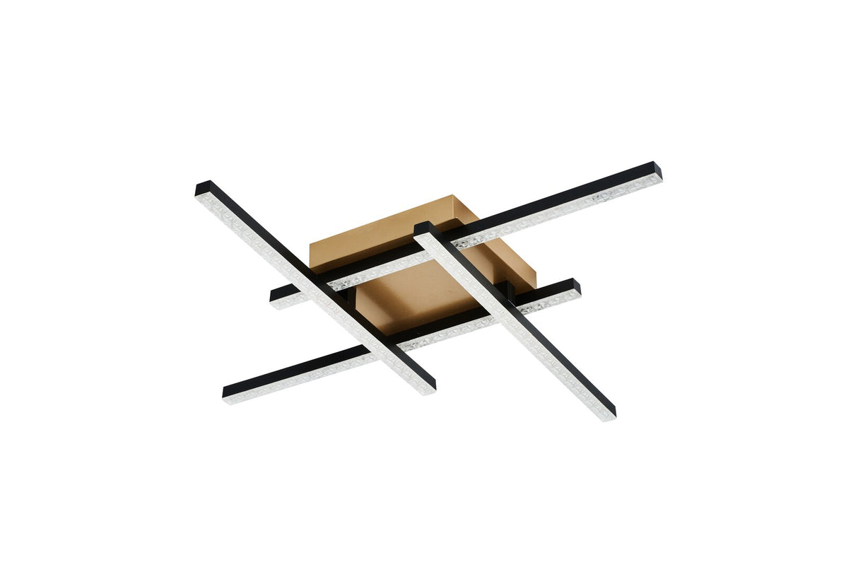 Plafoniera LED Demir, negru/ auriu, 24W, 1880lm, 4000K, IP20, Rabalux, 71398