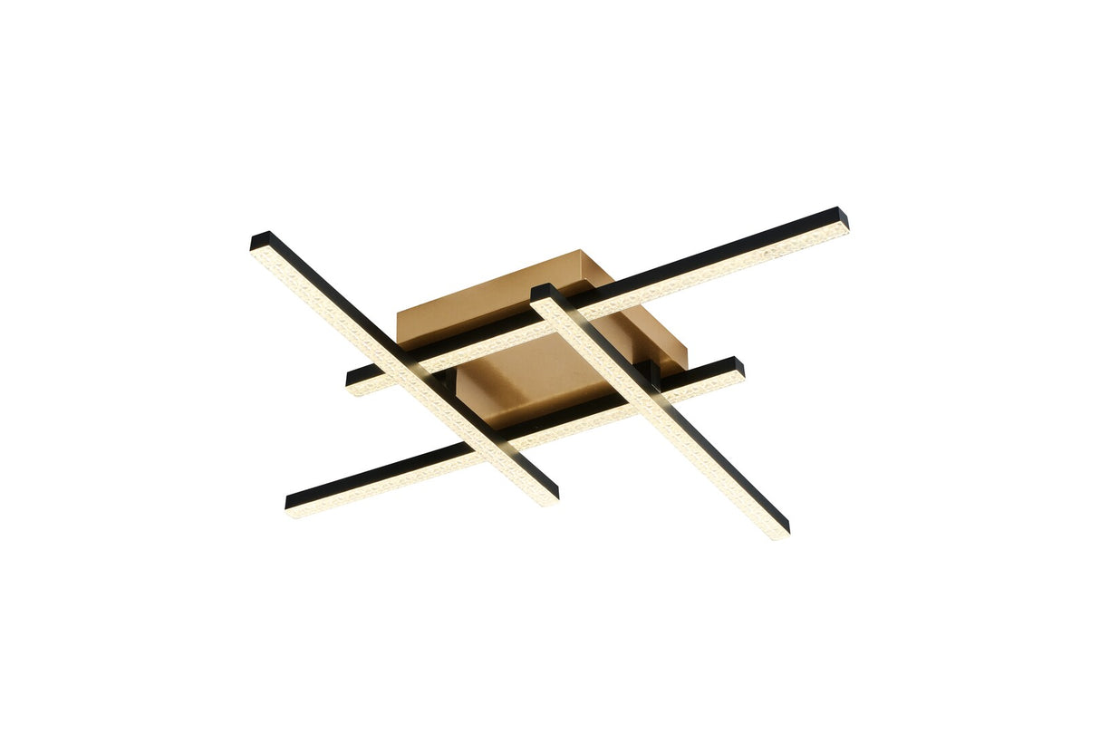 Plafoniera LED Demir, negru/ auriu, 24W, 1880lm, 4000K, IP20, Rabalux, 71398