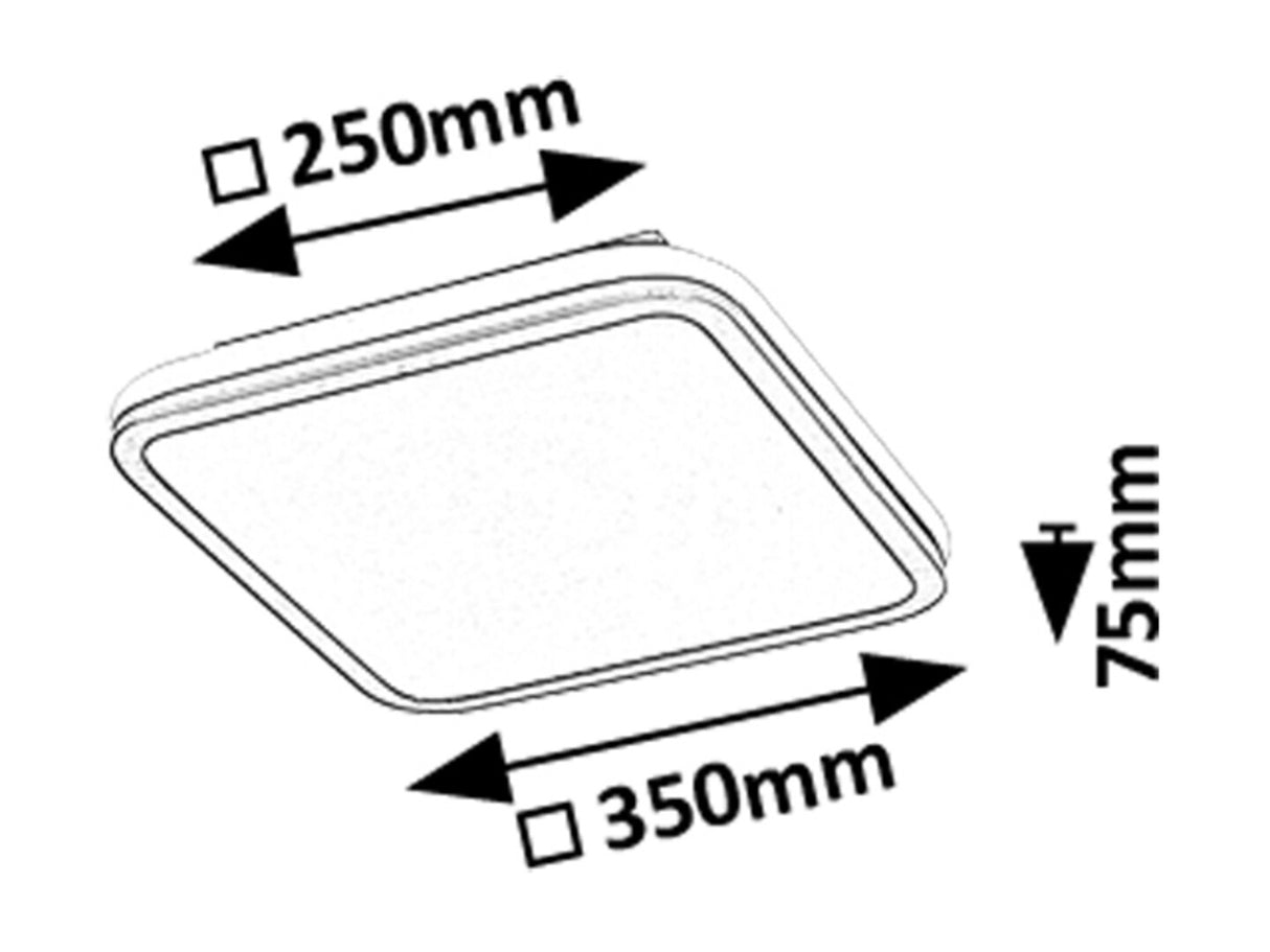 Plafoniera LED Serkan, negru, 43W, 2600lm, 3000-6500K, IP20, Rabalux, 71399
