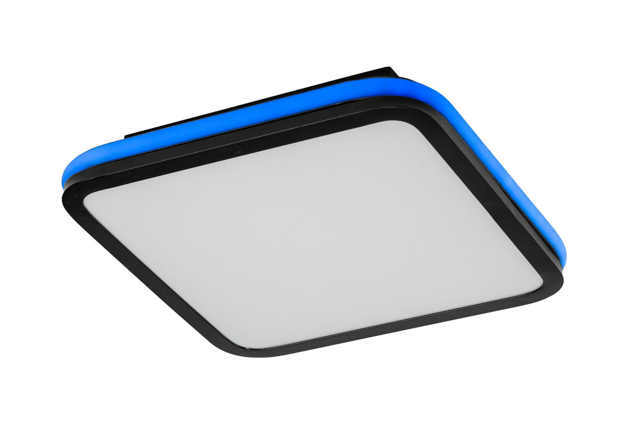 Plafoniera LED Serkan, negru, 43W, 2600lm, 3000-6500K, IP20, Rabalux, 71399