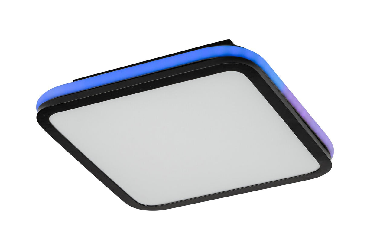 Plafoniera LED Serkan, negru, 43W, 2600lm, 3000-6500K, IP20, Rabalux, 71399