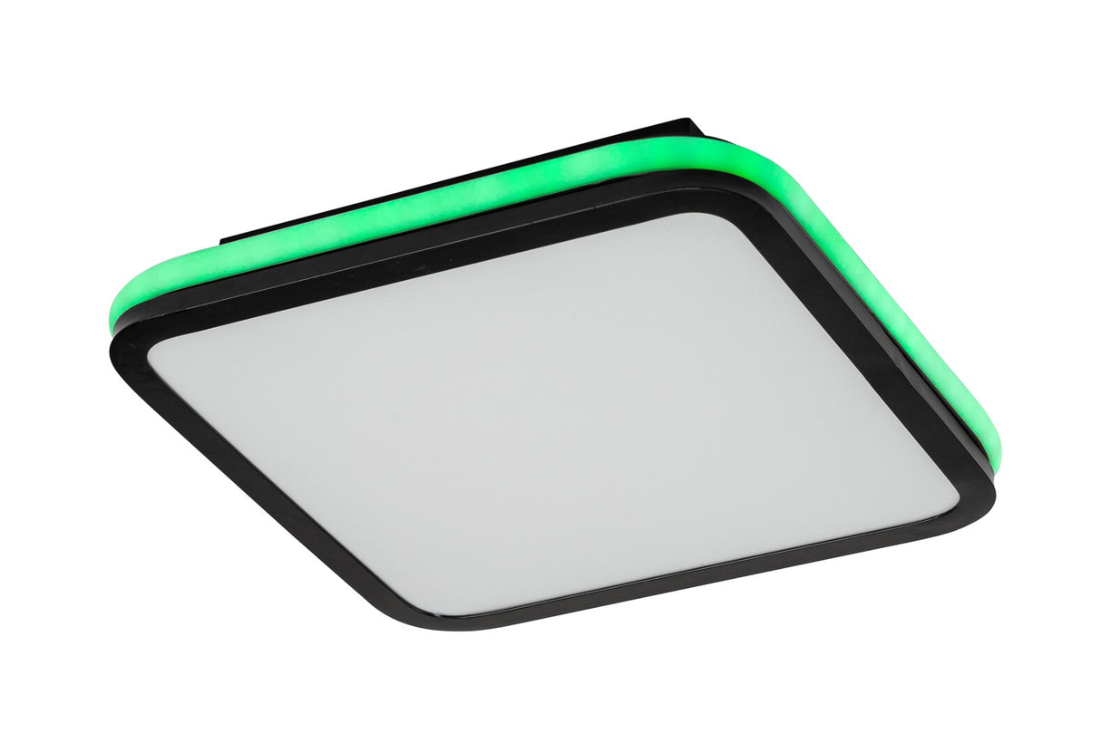 Plafoniera LED Serkan, negru, 43W, 2600lm, 3000-6500K, IP20, Rabalux, 71399