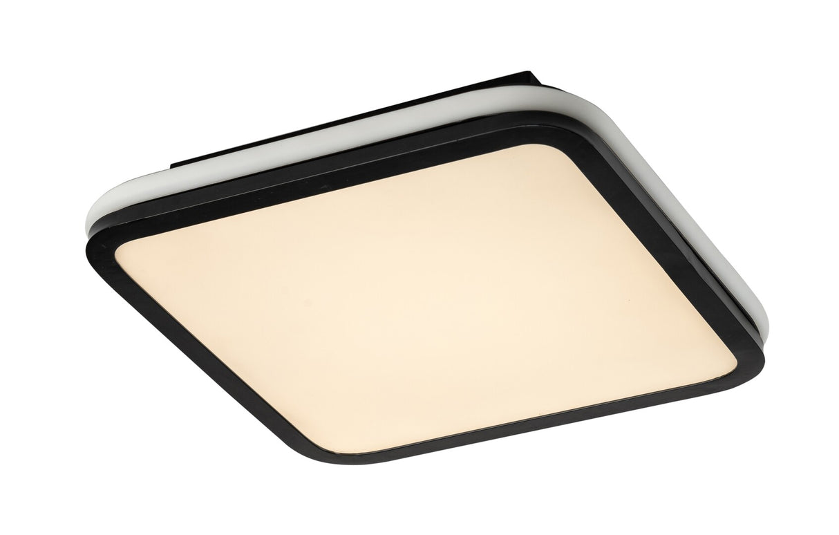 Plafoniera LED Serkan, negru, 43W, 2600lm, 3000-6500K, IP20, Rabalux, 71399