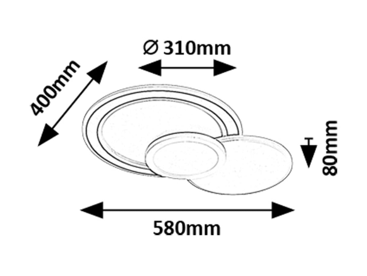 Plafoniera LED Stavros, negru, 40W, 2660lm, 3000-6500K, IP20, Rabalux, 71402