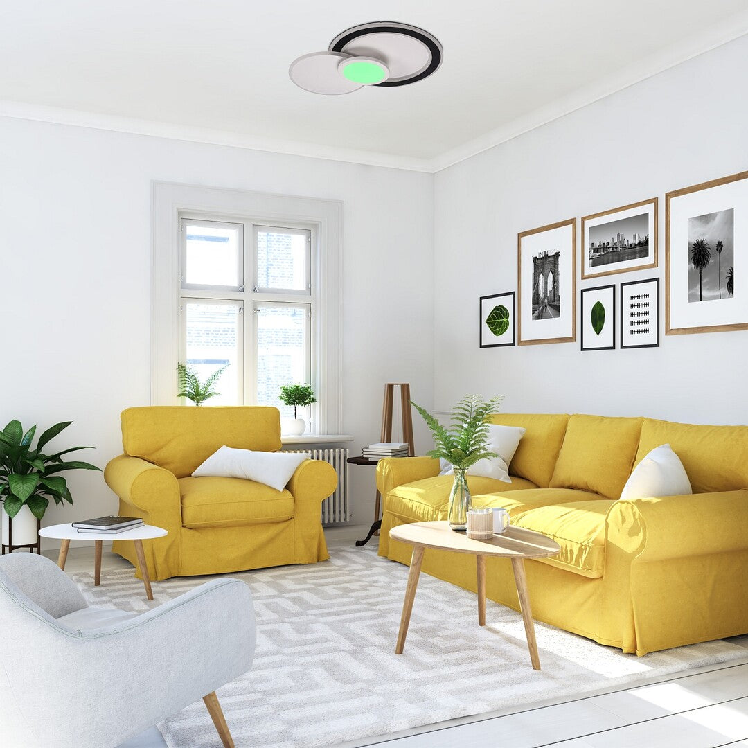 Plafoniera LED Stavros, negru, 40W, 2660lm, 3000-6500K, IP20, Rabalux, 71402