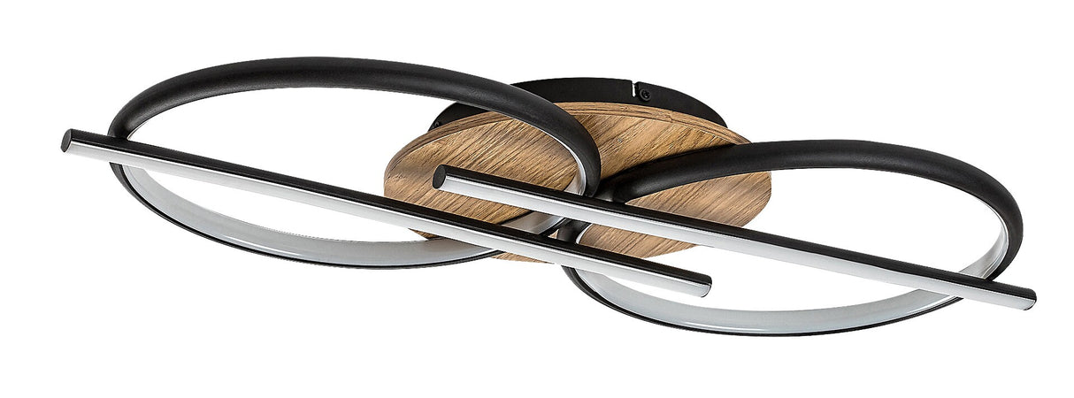 Plafoniera LED Arash, negru, 40W, 2200lm, 3000/4000/6500K, IP20, Rabalux, 71403