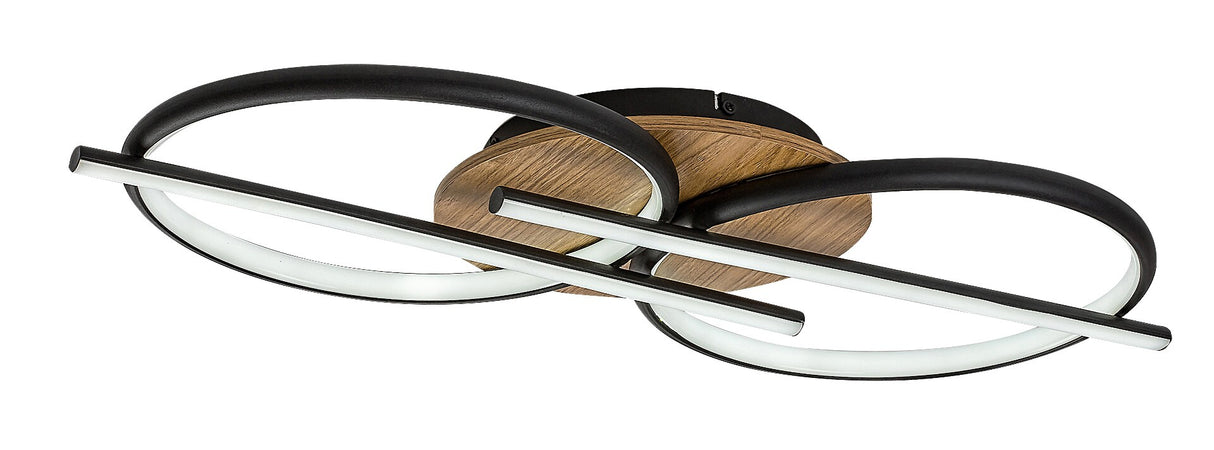 Plafoniera LED Arash, negru, 40W, 2200lm, 3000/4000/6500K, IP20, Rabalux, 71403