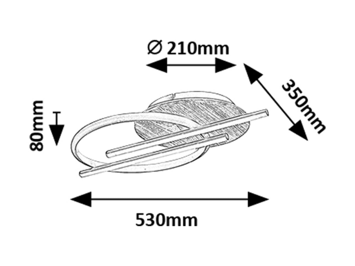 Plafoniera LED Arash, negru, 40W, 2200lm, 3000/4000/6500K, IP20, Rabalux, 71404