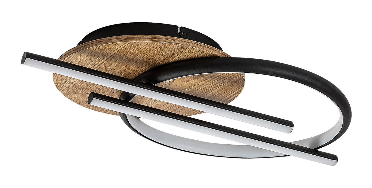 Plafoniera LED Arash, negru, 40W, 2200lm, 3000/4000/6500K, IP20, Rabalux, 71404