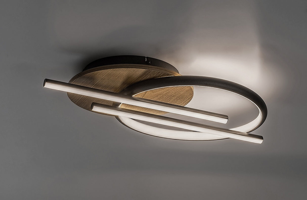 Plafoniera LED Arash, negru, 40W, 2200lm, 3000/4000/6500K, IP20, Rabalux, 71404